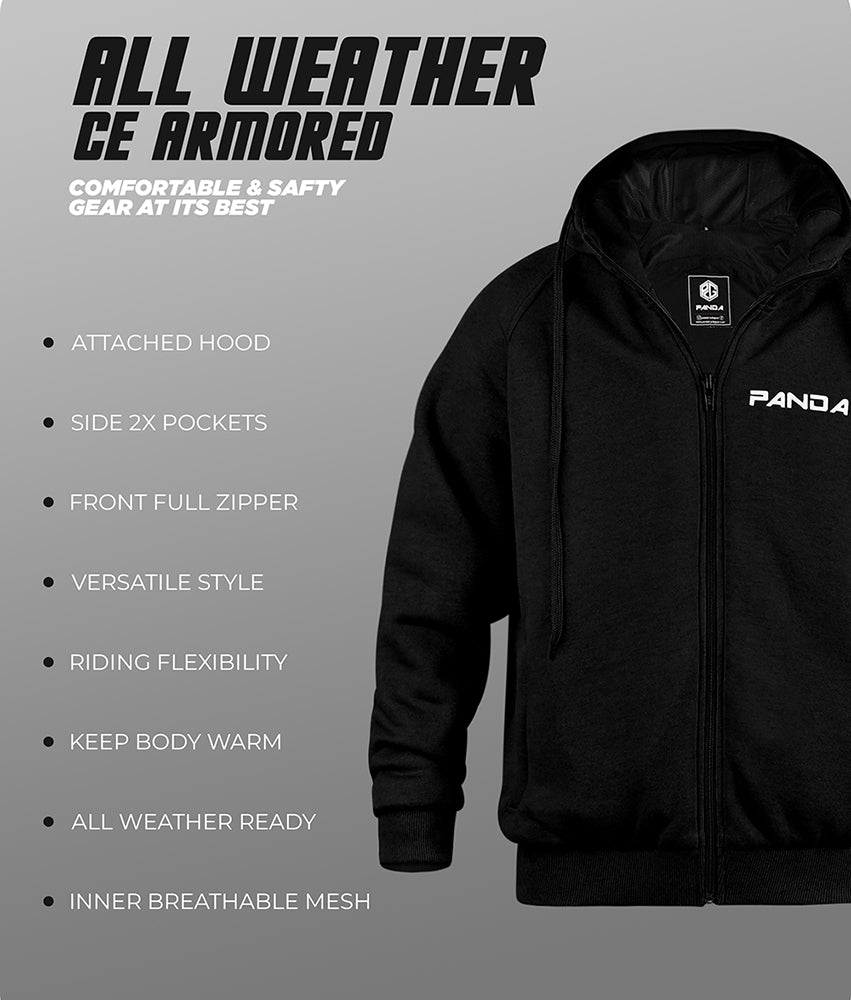 Motorcycle Hoodie for Men & Women Breathable All Weather Dual Sports Motorbike Casual Riding CE Impact Armored Sweatshirt Motorcycle Jackets